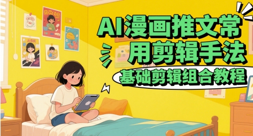 AI漫画推文常用剪辑手法，基础剪辑组合教程 - 搞薯条网-搞薯条网
