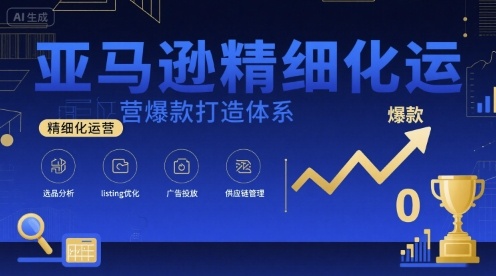 亚马逊精细化运营爆款打造体系，视频课+全套资料文档 - 搞薯条网-搞薯条网