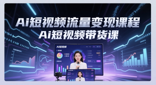 Ai短视频流量变现课程，Ai短视频带货课 - 搞薯条网-搞薯条网