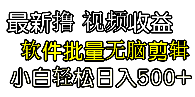 (9569期)发视频撸收益，软件无脑批量剪辑，第一天发第二天就有钱 - 搞薯条网-搞薯条网