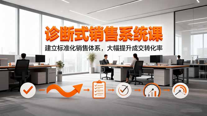 诊断式销售系统课，建立标准化销售体系，大幅提升成交转化率-搞薯条网