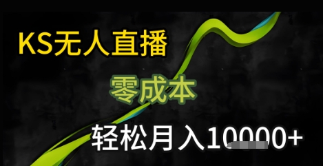 KS无人直播25年最新玩法，只需一部手机，轻松月入1W+【揭秘】 - 搞薯条网-搞薯条网
