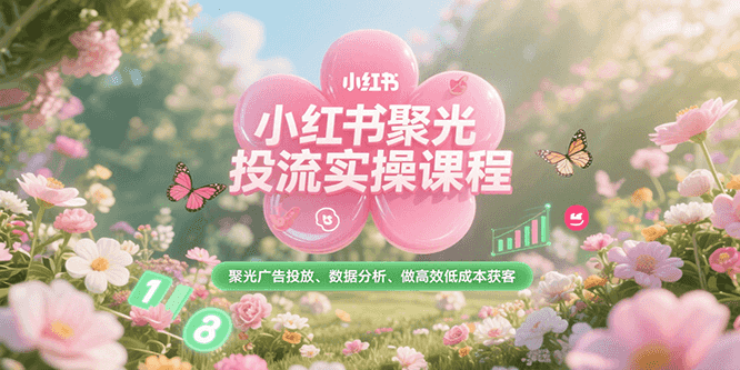 小红书聚光投流实操课程，聚光广告投放、数据分析、做高效低成本获客 - 搞薯条网-搞薯条网