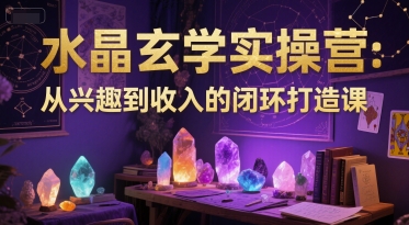 水晶玄学实操营：从兴趣到收入的闭环打造课 - 搞薯条网-搞薯条网
