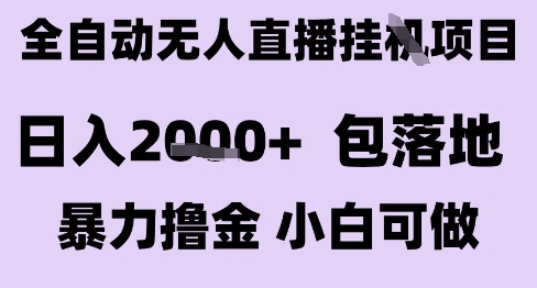 最新全自动抖音无人直播挂G项目，日入2k+ 包落地暴力撸金，小白可做【揭秘】 - 搞薯条网-搞薯条网