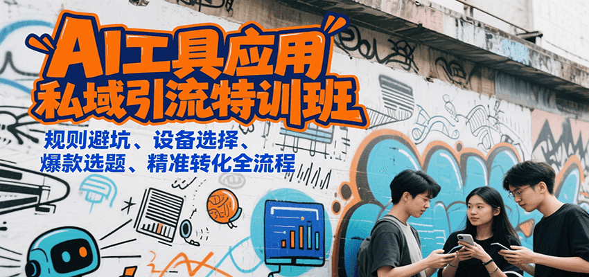 AI工具应用私域引流特训班，规则避坑、设备选择、爆款选题、精准转化全流程 - 搞薯条网-搞薯条网