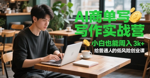 AI商单写作实战营，小白也能周入3k+，给普通人的低风险创业课 - 搞薯条网-搞薯条网