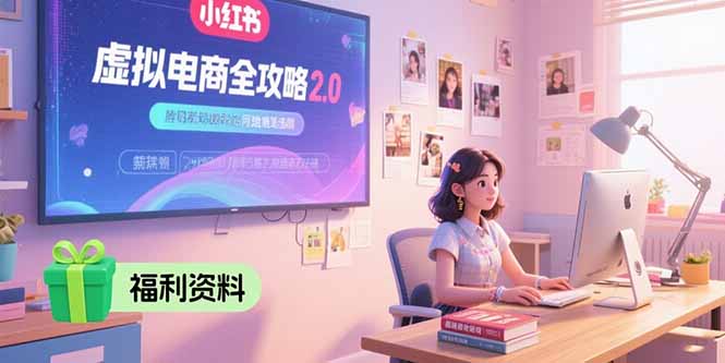 虚拟电商全攻略2.0，开店选品实操流程，账号定位、货源发布、笔记发布技巧 - 搞薯条网-搞薯条网