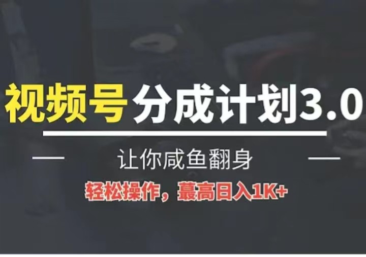 24年视频号冷门蓝海赛道，操作简单，单号收益可达四位数 - 搞薯条网-搞薯条网