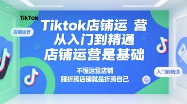 Tiktok店铺运营从入门到精通，店铺运营是基础，不懂运营店铺，瞎折腾店铺就是折腾自己 - 搞薯条网-搞薯条网