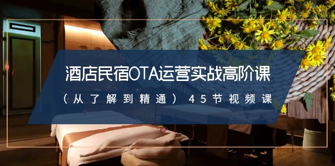 酒店民宿OTA运营实战高阶课(从了解到精通)45节视频课 - 搞薯条网-搞薯条网