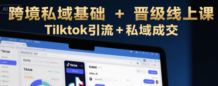 跨境私域基础+晋级线上课，Tilktok引流+私域成交 - 搞薯条网-搞薯条网