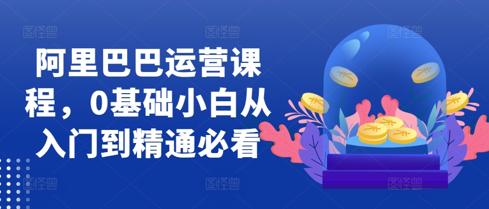 阿里巴巴运营课程，0基础小白从入门到精通必看 - 搞薯条网-搞薯条网