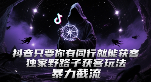 抖音只要你有同行就能获客，独家野路子获客玩法，暴力截流【揭秘】 - 搞薯条网-搞薯条网