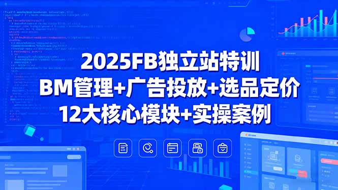 2025FB独立站特训，BM管理+广告投放+选品定价，12大核心模块+实操案例 - 搞薯条网-搞薯条网