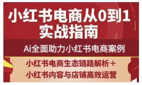 2025小红书电商全链路运营，Ai全面助力小红书电商案例 - 搞薯条网-搞薯条网