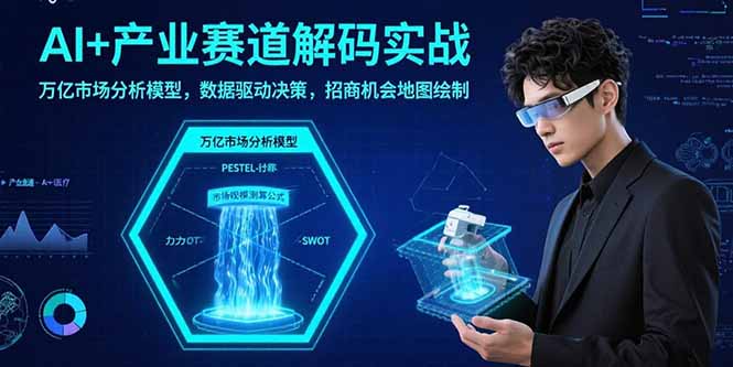 AI+产业赛道解码实战：万亿市场分析模型，数据驱动决策，招商机会地图绘制 - 搞薯条网-搞薯条网