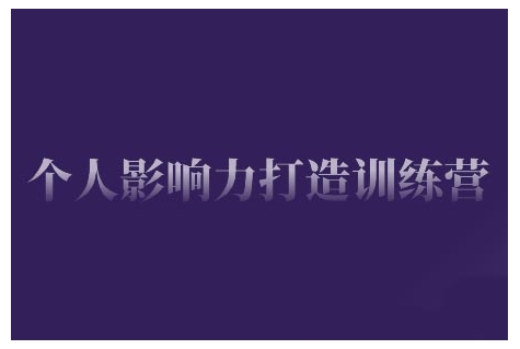 个人影响力打造训练营，掌握公域引流、私域运营、产品定位等核心技能，实现从0到1的个人IP蜕变 - 搞薯条网-搞薯条网