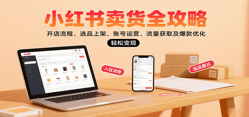 小红书卖货全攻略：开店流程、选品上架、账号运营、流量获取及爆款优化，轻松变现 - 搞薯条网-搞薯条网