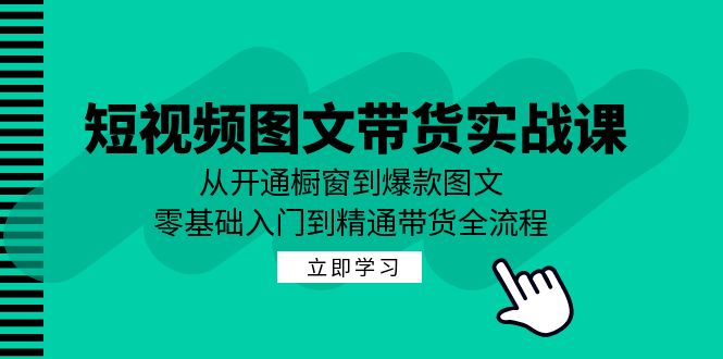 短视频图文带货实战课：从开通橱窗到爆款图文，零基础入门到精通带货 - 搞薯条网-搞薯条网