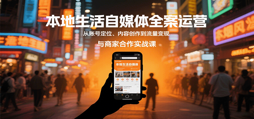 本地生活自媒体全案运营，从账号定位、内容创作到流量变现与商家合作实战课 - 搞薯条网-搞薯条网