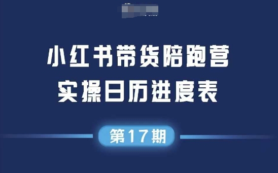 小红书第17期带货陪跑营，不囤货，无不直播，无不投流，通过选品+笔记内容+测品+笔记铺量+矩阵运营打爆款 - 搞薯条网-搞薯条网