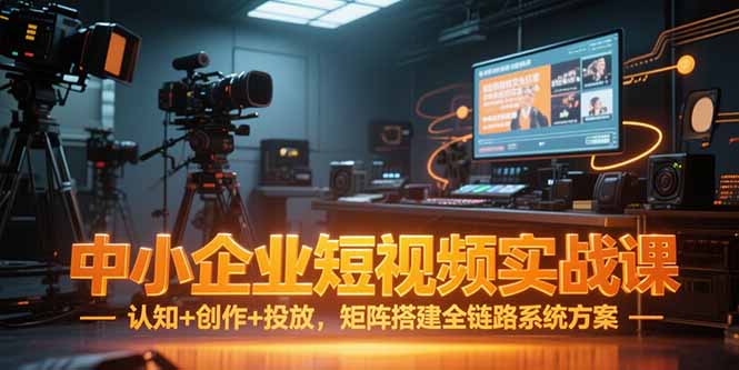 中小企业短视频实战课，认知+创作+投放，矩阵搭建全链路系统方案 - 搞薯条网-搞薯条网
