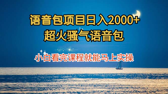 语音包项目 日入2000+ 超火骚气语音包小白看完课程就能马上实操 - 搞薯条网-搞薯条网