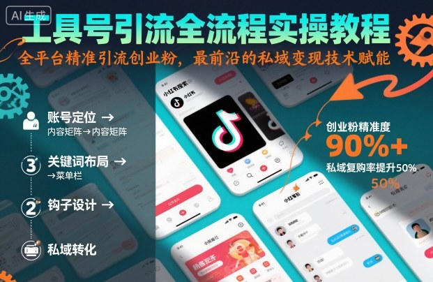 工具号引流全流程保姆级实操教程，全平台精准引流创业粉，最前沿的私域变现技术赋能 - 搞薯条网-搞薯条网