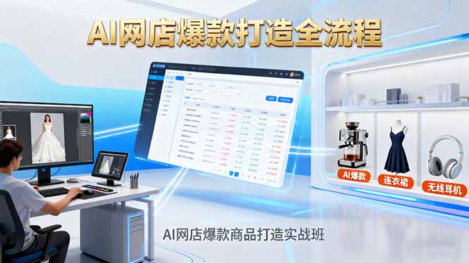 AI网店爆款商品打造实战班：AI技术实现商品图智能处理，快速搭建AI网店 - 搞薯条网-搞薯条网