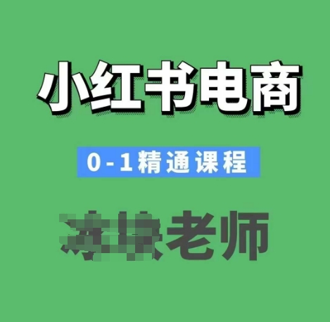小红书电商0-1精通课程，小红书开店必学课程 - 搞薯条网-搞薯条网