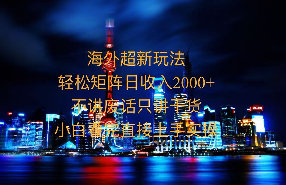 2025全新海外暴力玩法，操作简单，小白轻松上手 - 搞薯条网-搞薯条网
