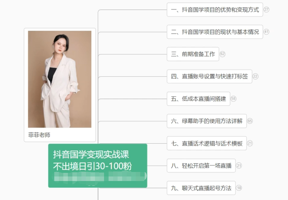 抖音国学变现项目：不出境日引30-100粉实战课程 - 搞薯条网-搞薯条网