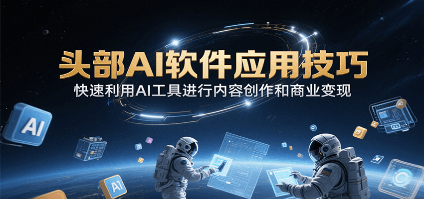 头部AI软件应用技巧，快速利用AI工具进行内容创作和商业变现 - 搞薯条网-搞薯条网