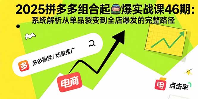 2025拼多多组合起爆实战课46期：系统解析从单品裂变到全店爆发的完整路径 - 搞薯条网-搞薯条网