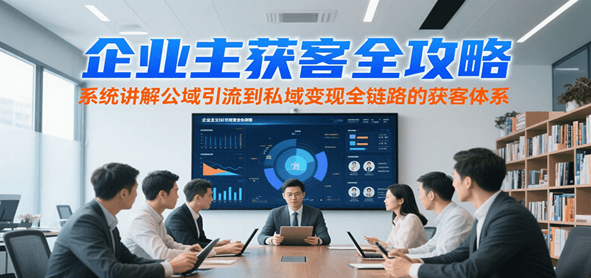 企业主获客全攻略，系统讲解公域引流到私域变现全链路的获客体系 - 搞薯条网-搞薯条网