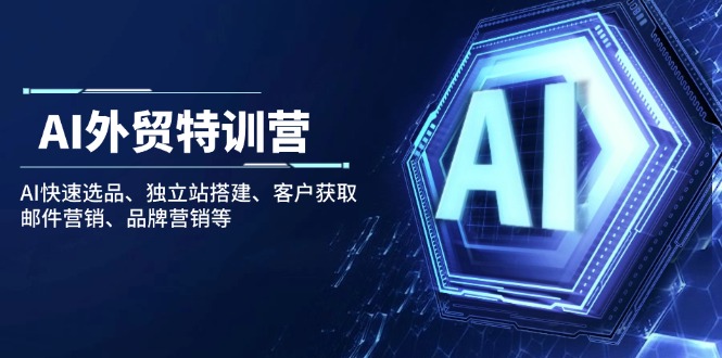AI外贸特训营：AI快速选品、独立站搭建、客户获取、邮件营销、品牌营销等 - 搞薯条网-搞薯条网
