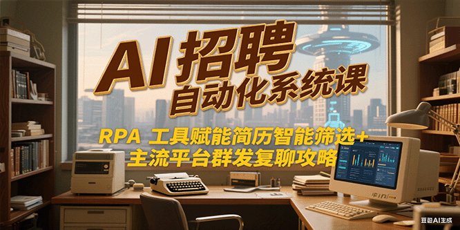 AI招聘自动化系统课，RPA工具赋能简历智能筛选+主流平台群发复聊全攻略 - 搞薯条网-搞薯条网