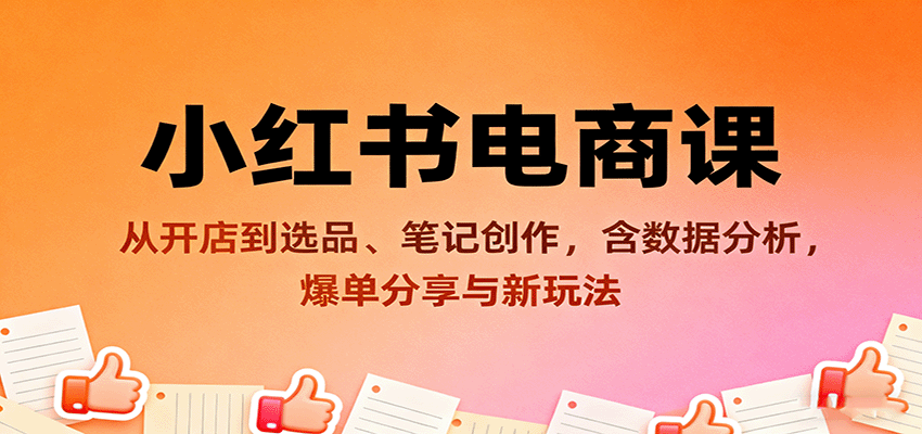 小红书电商课：从开店到选品、笔记创作，含数据分析，爆单分享与新玩法 - 搞薯条网-搞薯条网