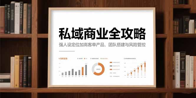 私域商业全攻略，强人设定位加高客单产品，团队搭建与风险管控 - 搞薯条网-搞薯条网