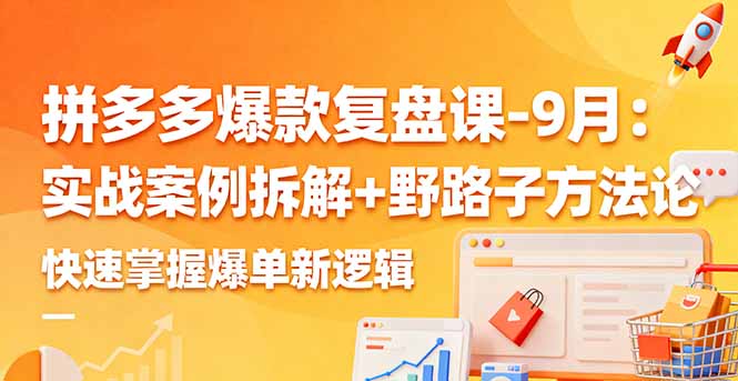 拼多多爆款复盘课-9月：实战案例拆解+野路子方法论，快速掌握爆单新逻辑 - 搞薯条网-搞薯条网