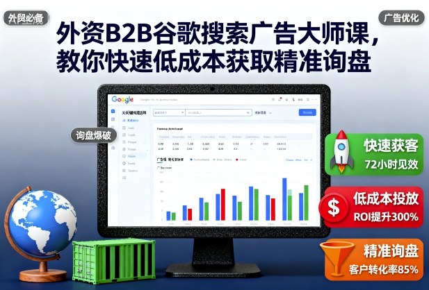 外资B2B谷歌搜索广告大师课,教你快速低成本获取精准询盘-搞薯条网