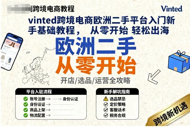 vinted跨境电商欧洲二手平台入门新手基础教程，从零开始轻松出海 - 搞薯条网-搞薯条网