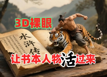 书本人物裸眼3D视频，新的玩法，流量超猛，保姆级教程 - 搞薯条网-搞薯条网