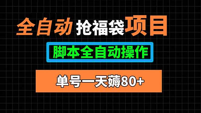 全自动抢福袋项目，单号一天80+脚本全自动操作 - 搞薯条网-搞薯条网