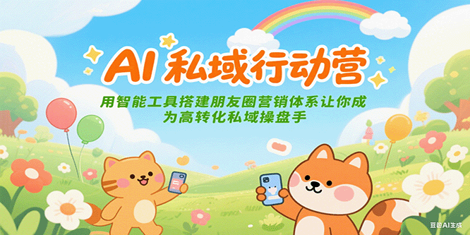 AI私域行动营：用智能工具搭建朋友圈营销体系让你成为高转化私域操盘手 - 搞薯条网-搞薯条网