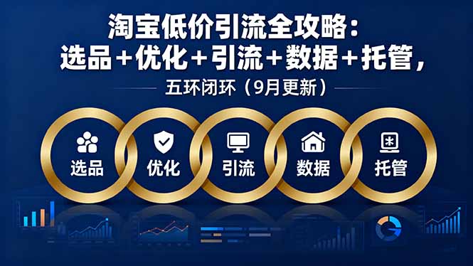 淘宝低价引流全攻略：选品＋优化＋引流＋数据＋托管，五环闭环(9月更新 - 搞薯条网-搞薯条网