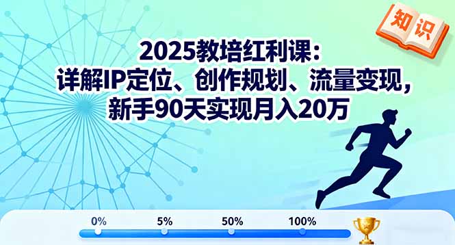 2025教培红利课:详解IP定位、创作规划、流量变现,新手90天实现月入20万-搞薯条网