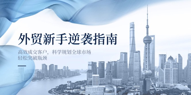 外贸新手逆袭指南：高效成交客户，科学规划全球市场，轻松突破瓶颈 - 搞薯条网-搞薯条网
