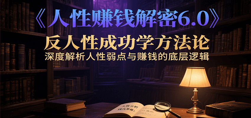 人性赚钱解密6.0，反人性成功学方法论，深度解析人性弱点与赚钱的底层逻辑 - 搞薯条网-搞薯条网